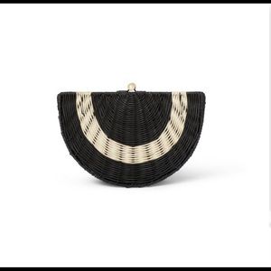 NWT Tabitha Brown x Target black/white straw clutch